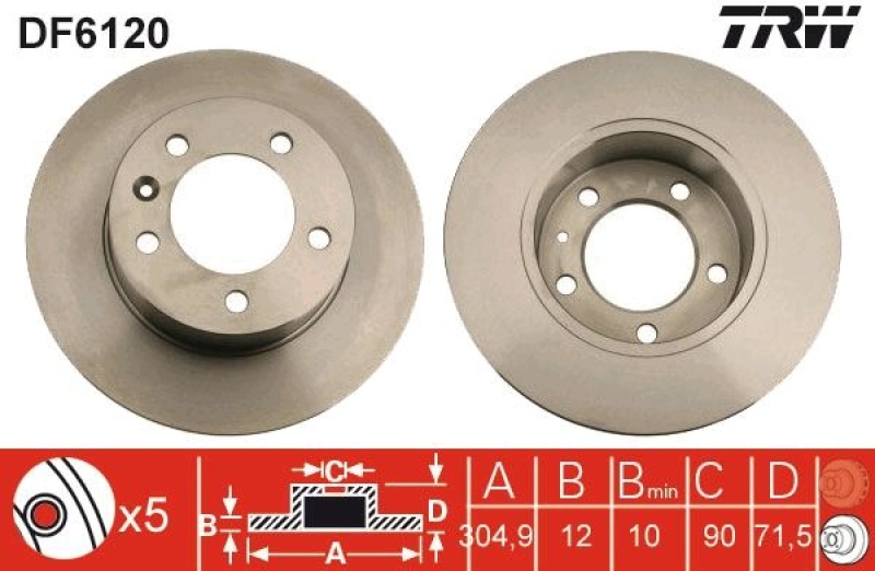 2x TRW Brake Disc