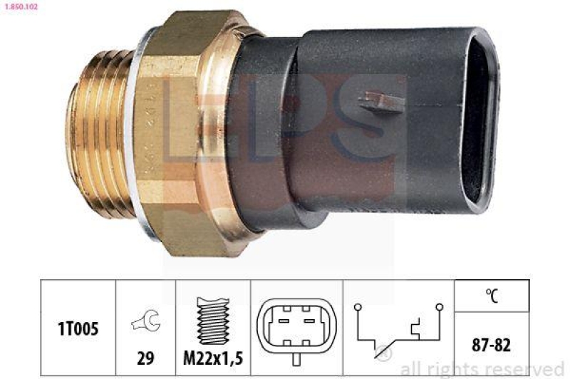 EPS Temperaturschalter, Kühlerlüfter Made in Italy - OE Equivalent