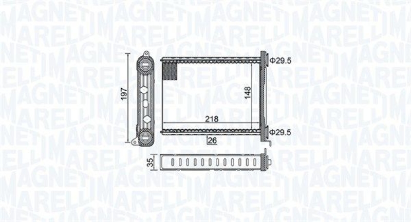 MAGNETI MARELLI Heat Exchanger, interior heating