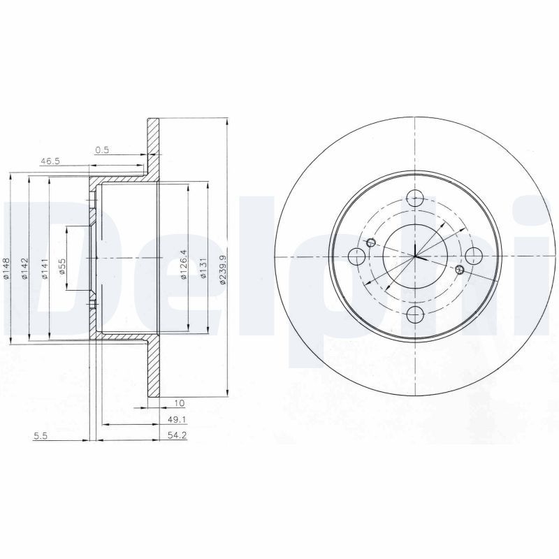 2x DELPHI Bremsscheibe