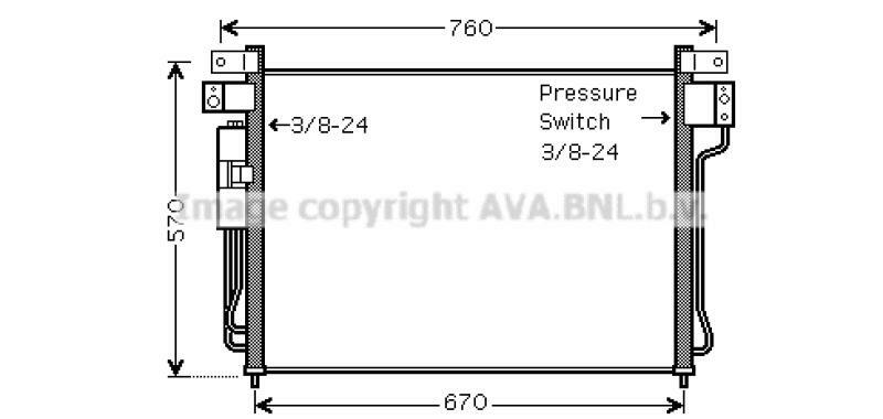 AVA QUALITY COOLING Kondensator, Klimaanlage