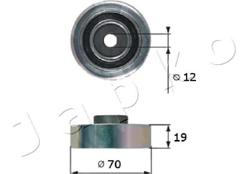 JAPKO Deflection/Guide Pulley, V-ribbed belt