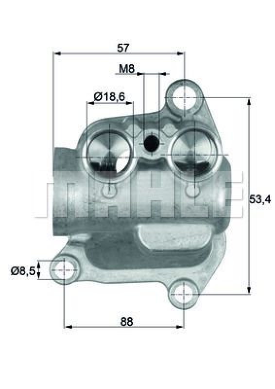 MAHLE Thermostat, oil cooling BEHR