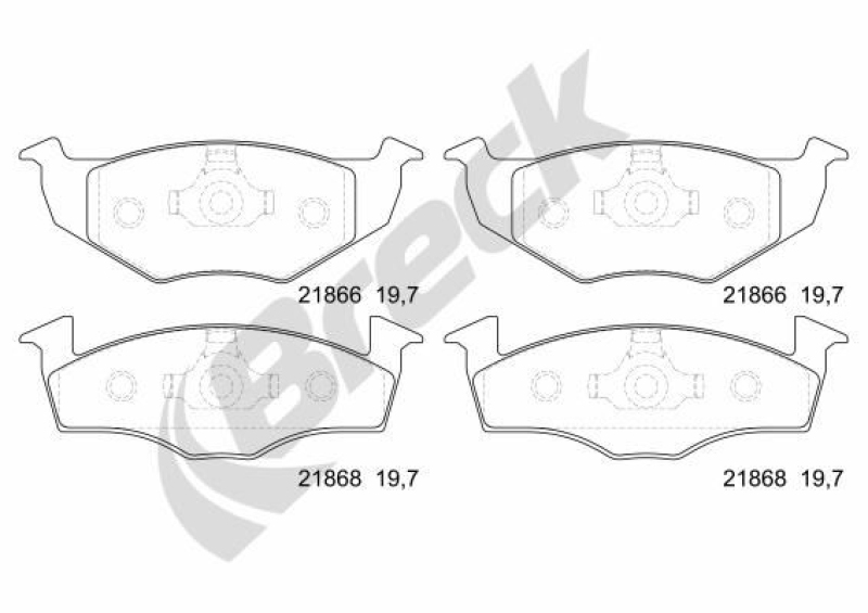 BRECK Brake Pad Set, disc brake