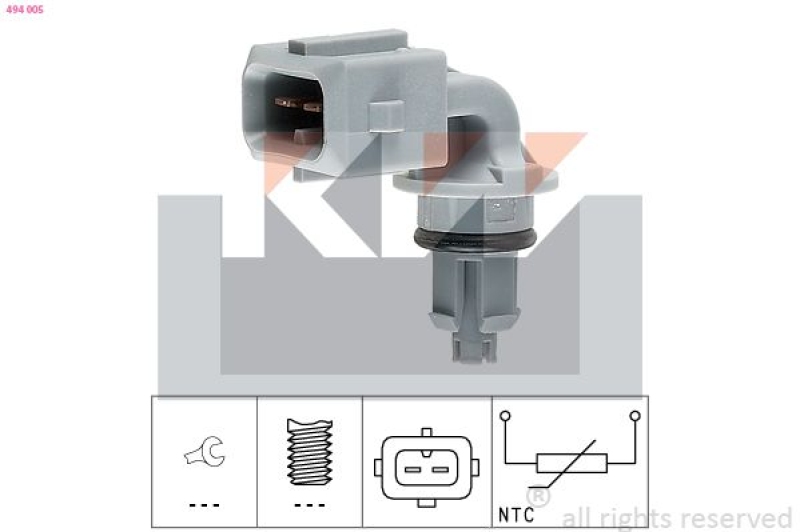 KW Sensor, Ansauglufttemperatur Made in Italy - OE Equivalent