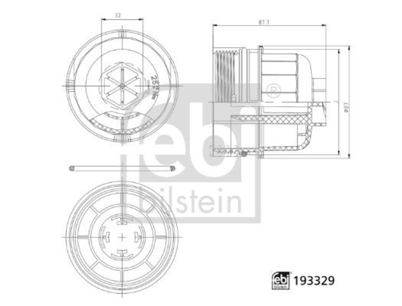 FEBI BILSTEIN Deckel, Ölfiltergehäuse febi Plus