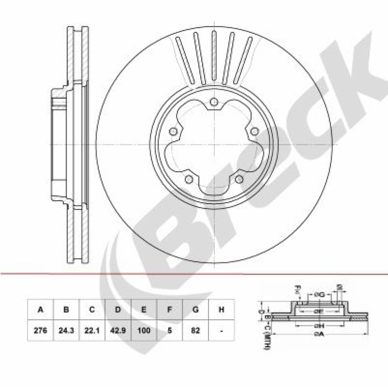 2x BRECK Brake Disc