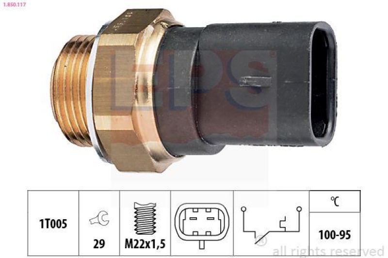 EPS Temperaturschalter, Kühlerlüfter Made in Italy - OE Equivalent