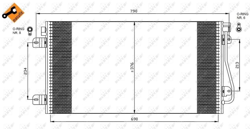 NRF Condenser, air conditioning EASY FIT