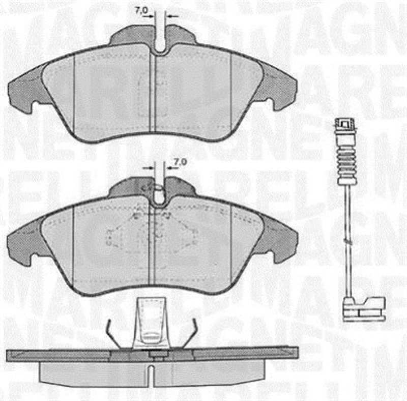 MAGNETI MARELLI Bremsbelagsatz, Scheibenbremse