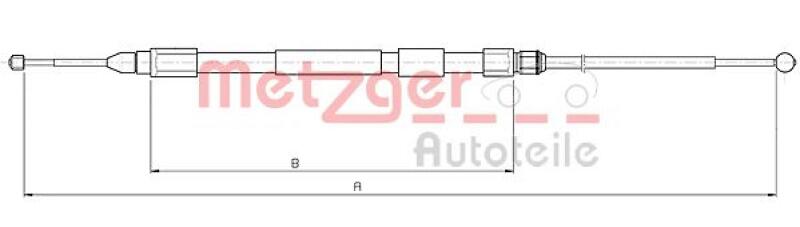 METZGER Cable, parking brake COFLE