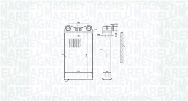 MAGNETI MARELLI Wärmetauscher, Innenraumheizung