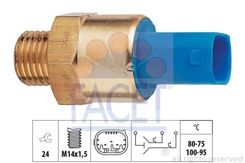 FACET Temperaturschalter, Kühlerlüfter Made in Italy - OE Equivalent