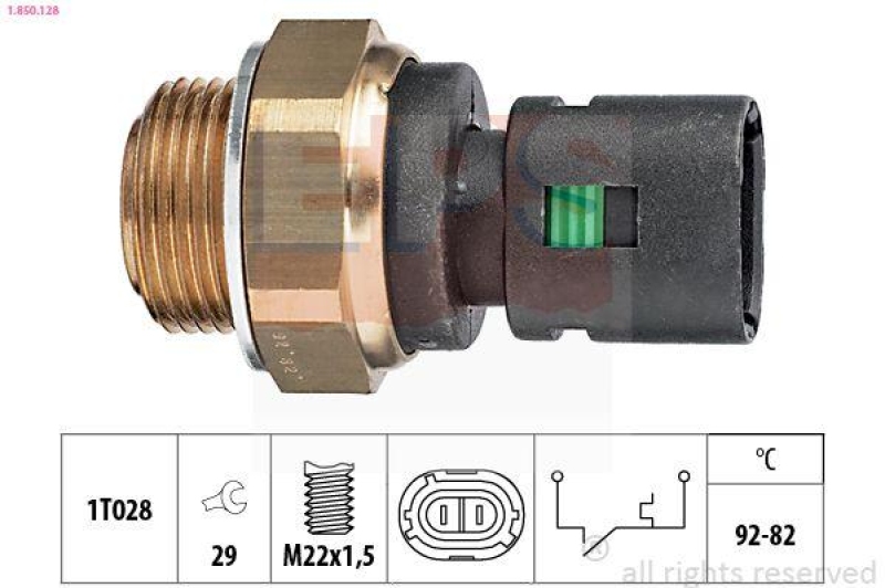 EPS Temperaturschalter, Kühlerlüfter Made in Italy - OE Equivalent