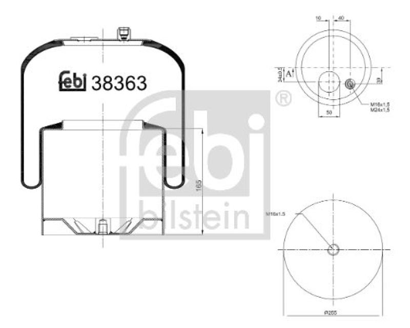 FEBI BILSTEIN Bellow, air suspension