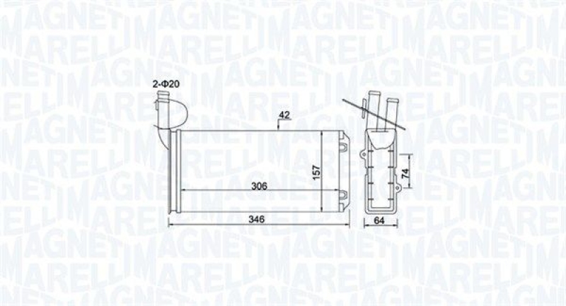 MAGNETI MARELLI Heat Exchanger, interior heating