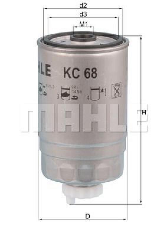 MAHLE Fuel filter