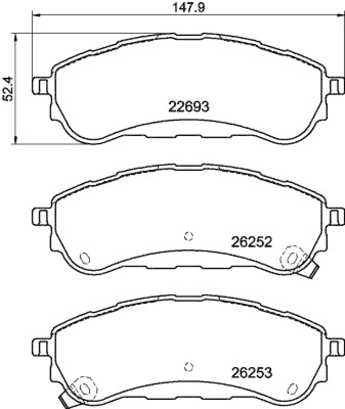 HELLA Brake Pad Set, disc brake