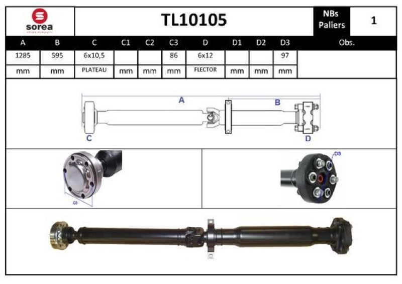 EAI Propshaft, axle drive