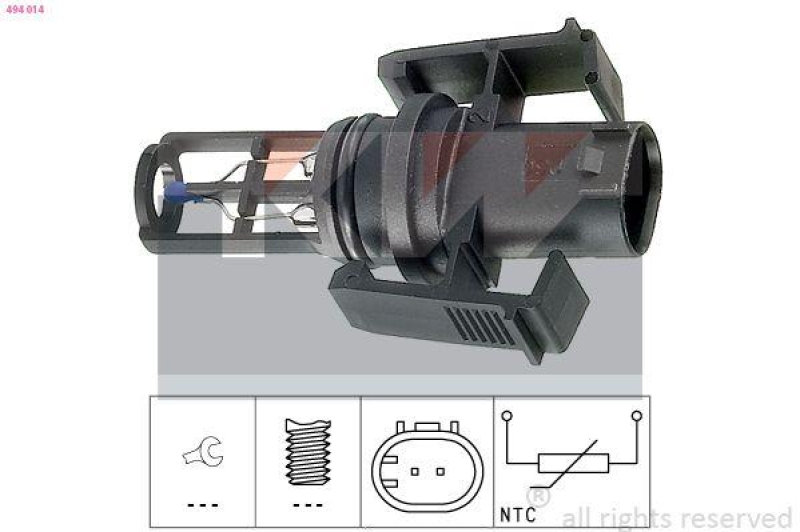 KW Sensor, Ansauglufttemperatur Made in Italy - OE Equivalent