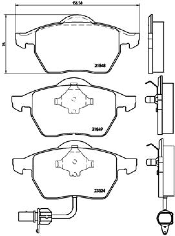 BREMBO Brake Pad Set, disc brake PRIME LINE