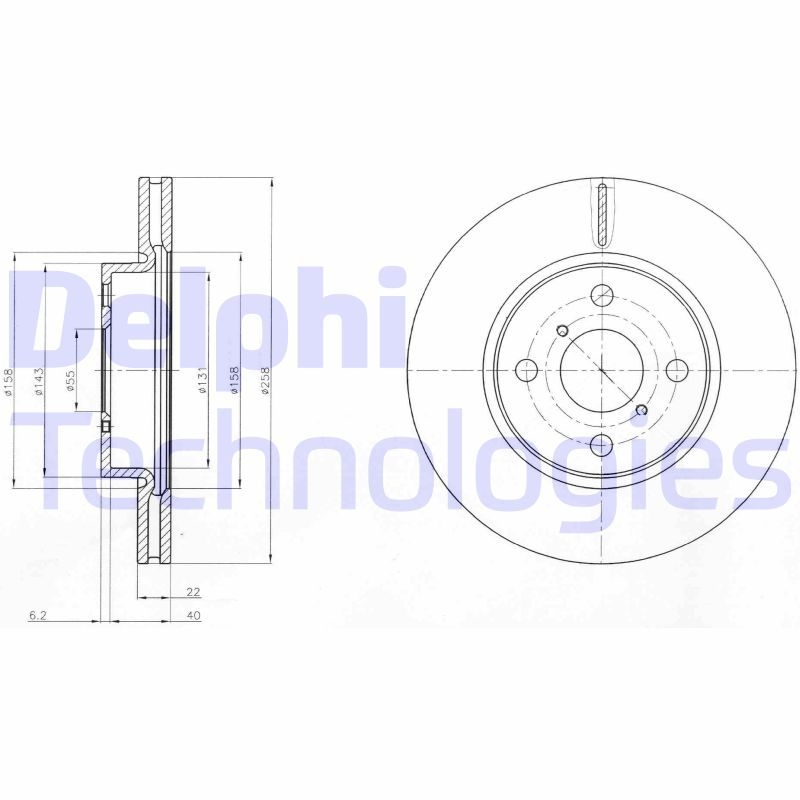 2x DELPHI Brake Disc