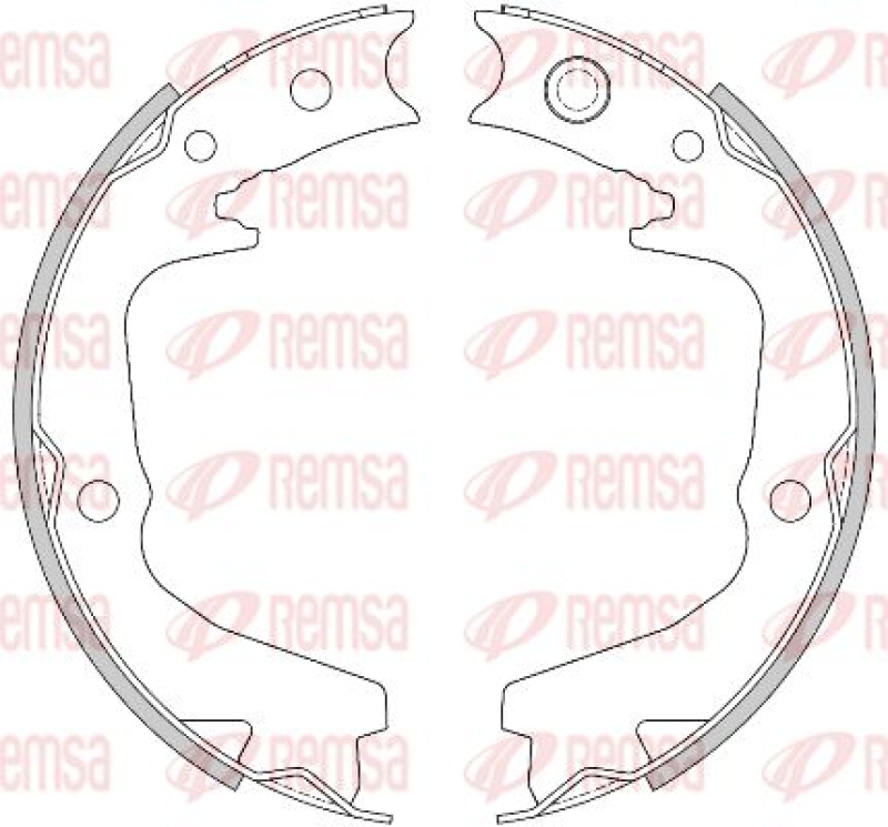 REMSA Brake Shoe Set, parking brake