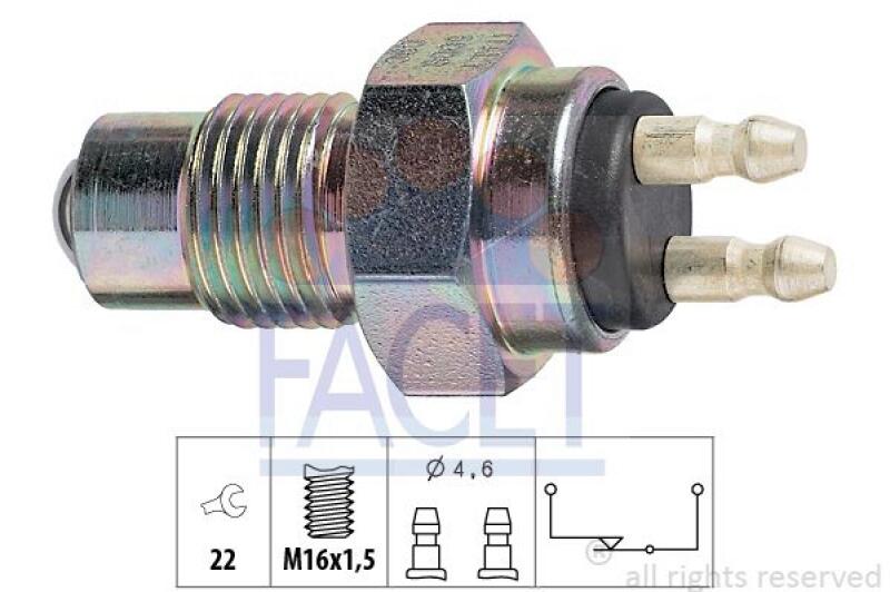 FACET Switch, reverse light Made in Italy - OE Equivalent