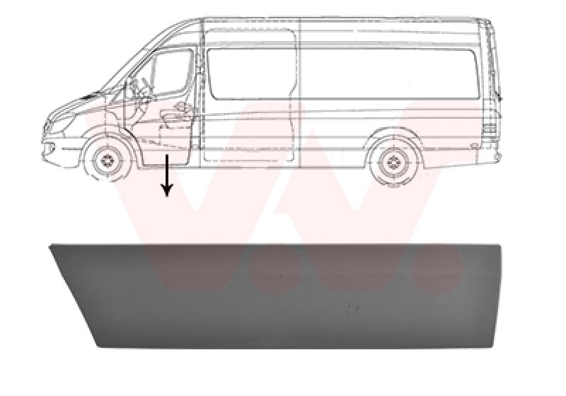 VAN WEZEL Trim/Protection Strip, door