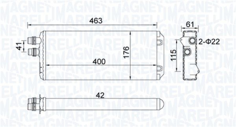 MAGNETI MARELLI Wärmetauscher, Innenraumheizung