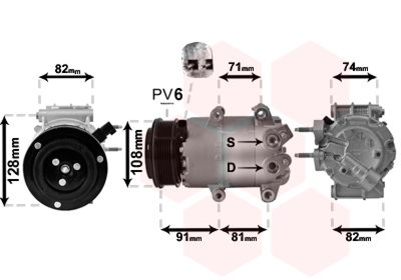 VAN WEZEL Kompressor, Klimaanlage