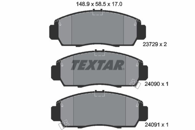 TEXTAR Brake Pad Set, disc brake