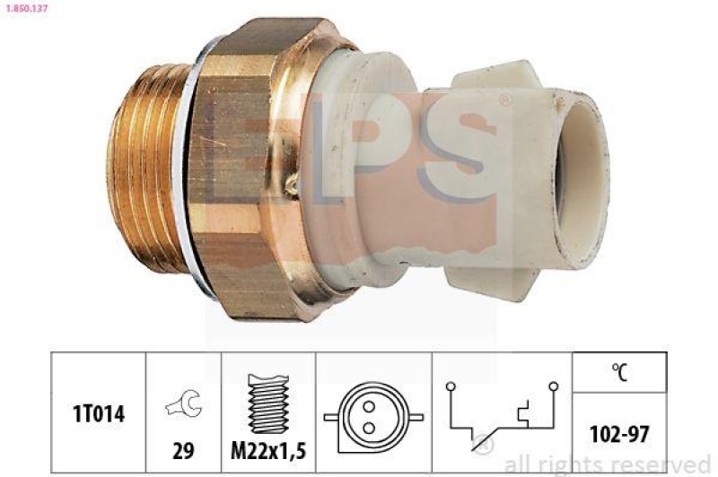 EPS Temperaturschalter, Kühlerlüfter Made in Italy - OE Equivalent