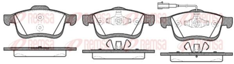 REMSA Brake Pad Set, disc brake