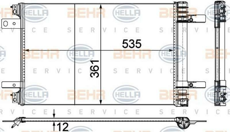 HELLA Kondensator, Klimaanlage BEHR HELLA SERVICE *** PREMIUM LINE ***