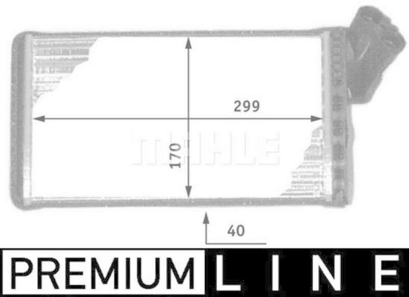 MAHLE Heat Exchanger, interior heating PREMIUM LINE