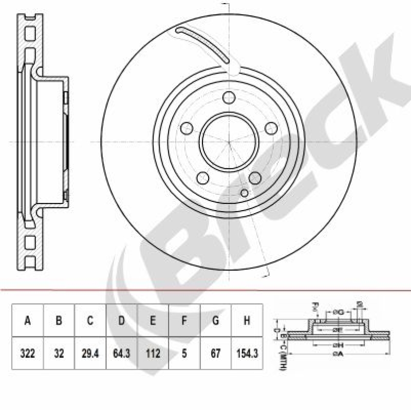 2x BRECK Brake Disc