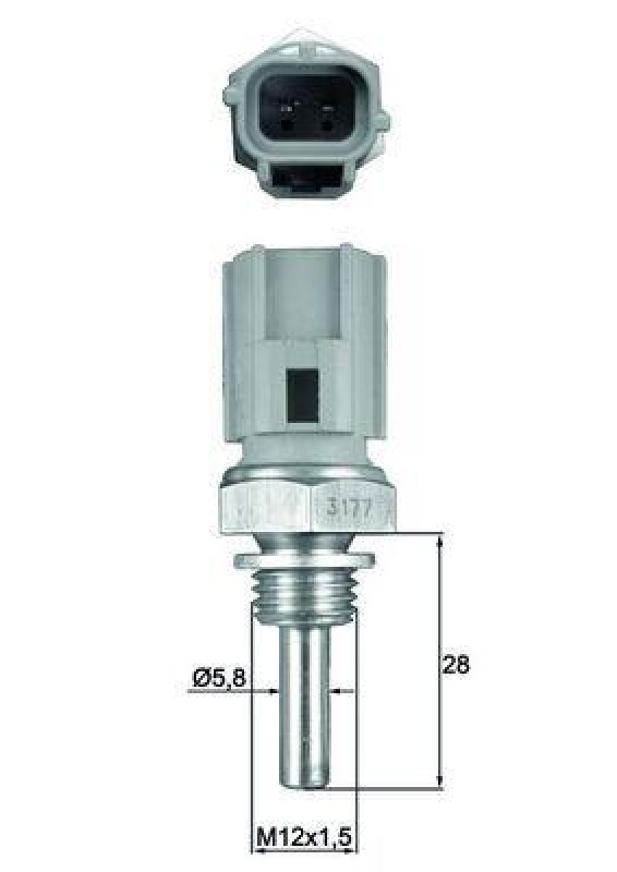 MAHLE Sensor, coolant temperature BEHR