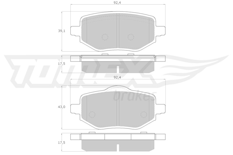 TOMEX Brakes Brake Pad Set, disc brake