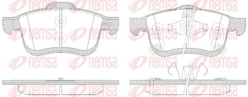 REMSA Brake Pad Set, disc brake