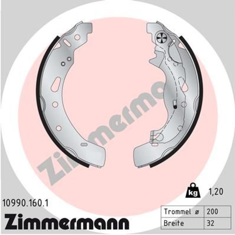 ZIMMERMANN Brake Shoe Set