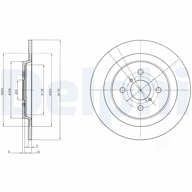 2x DELPHI Bremsscheibe