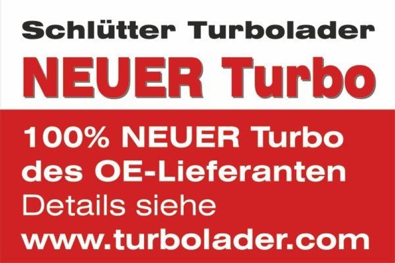 SCHLÜTTER TURBOLADER Lader, Aufladung Original Ishikawajima (IHI) Turbolader NEUTEIL im Tausch