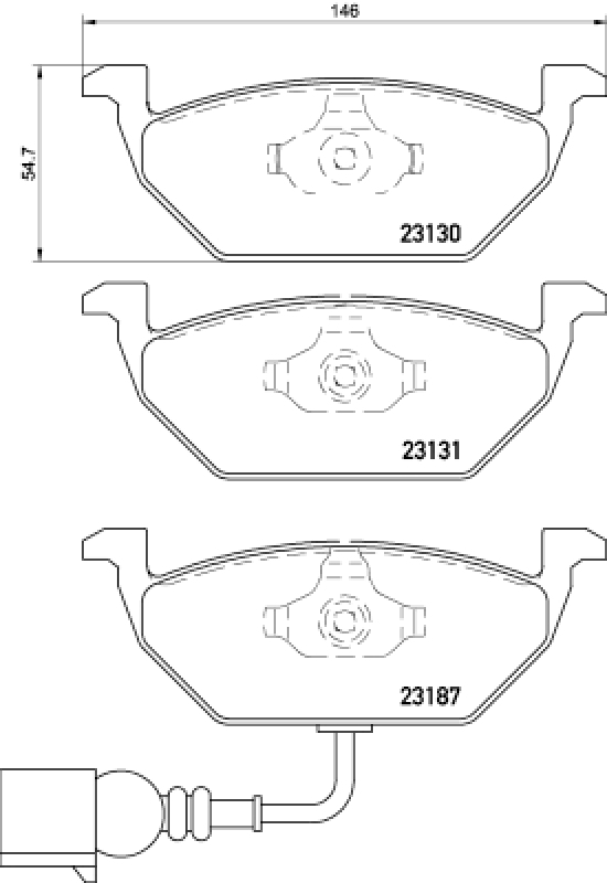 BREMBO Brake Pad Set, disc brake