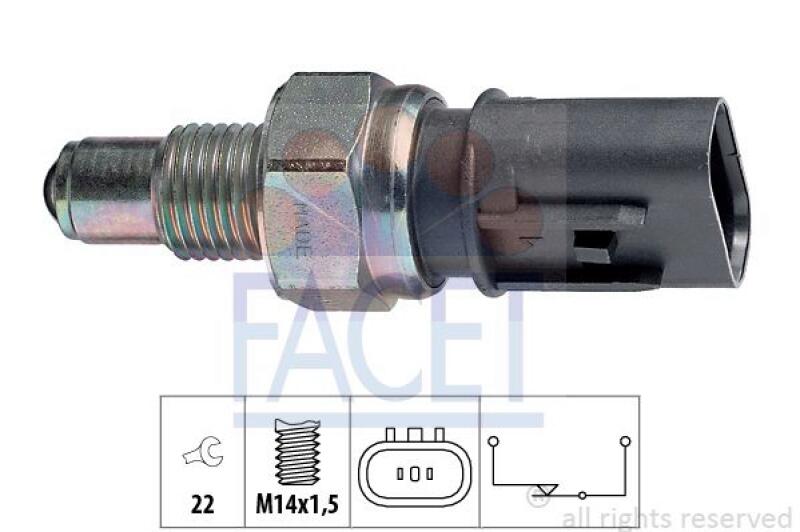 FACET Switch, reverse light Made in Italy - OE Equivalent