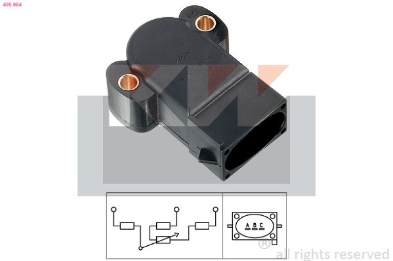 KW Sensor, Drosselklappenstellung Made in Italy - OE Equivalent