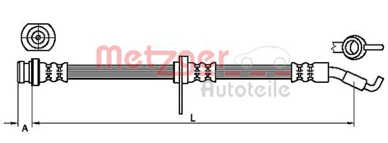 METZGER Brake Hose