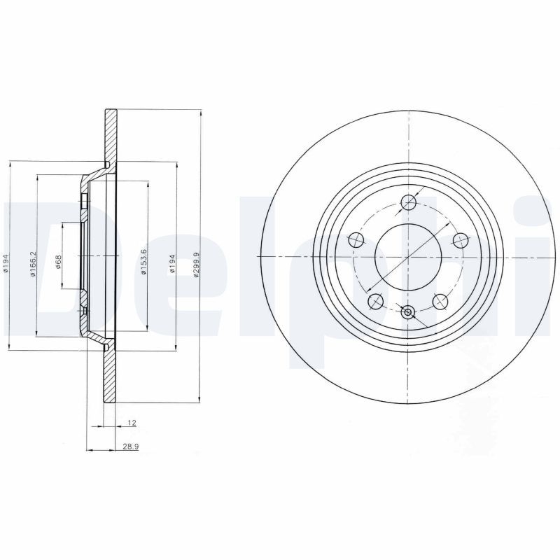 2x DELPHI Bremsscheibe