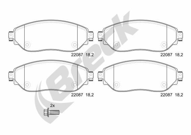 BRECK Brake Pad Set, disc brake