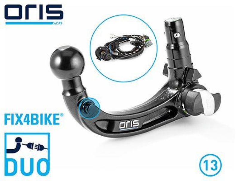 ACPS-ORIS Anhängerkupplung Anhängevorrichtung ORIS DUO AK41 FIX4BIKE®